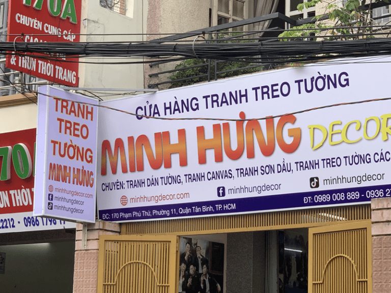 Cơ sở cửa hàng và xưởng Minh Hưng Decor tại TPHCM